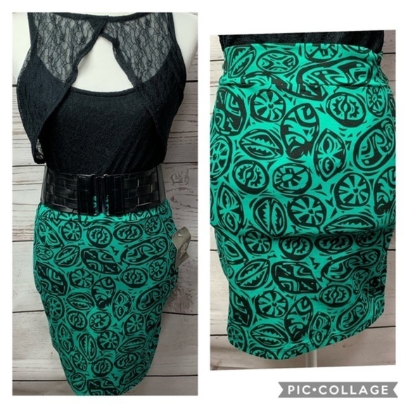 NWT Element Tribal Print Bodycon Skirt - Picture 1 of 6
